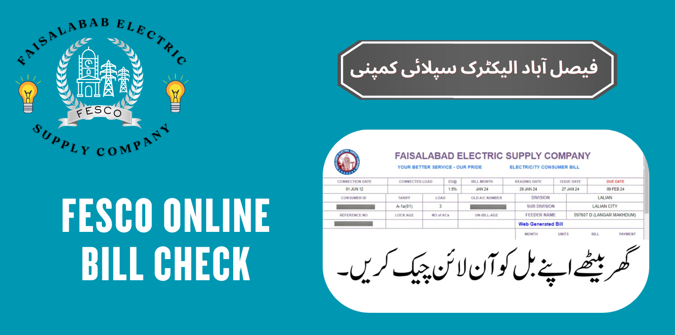 Check FESCO Bill Online and Duplicate Bill In Pakistan 2025
