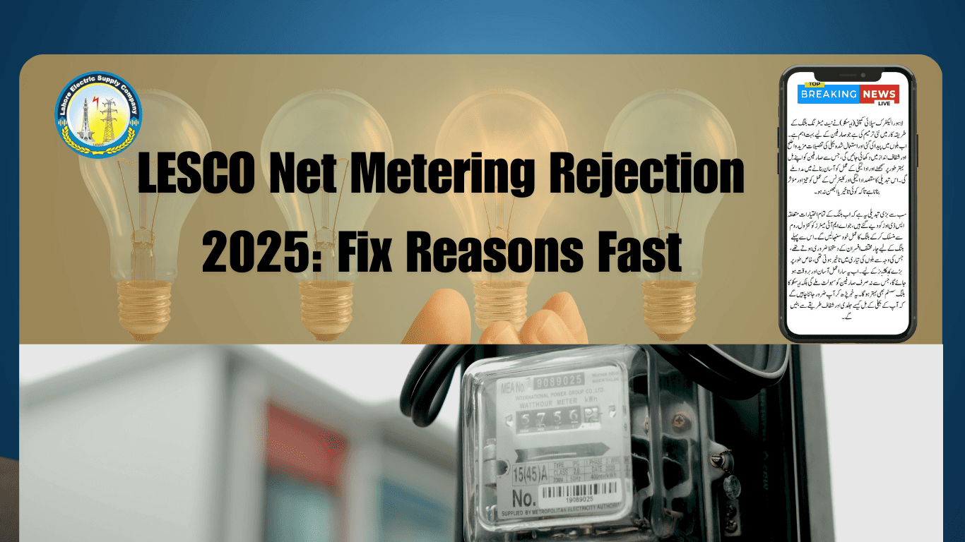 LESCO Net Metering Rejection 2025: Fix Reasons Fast