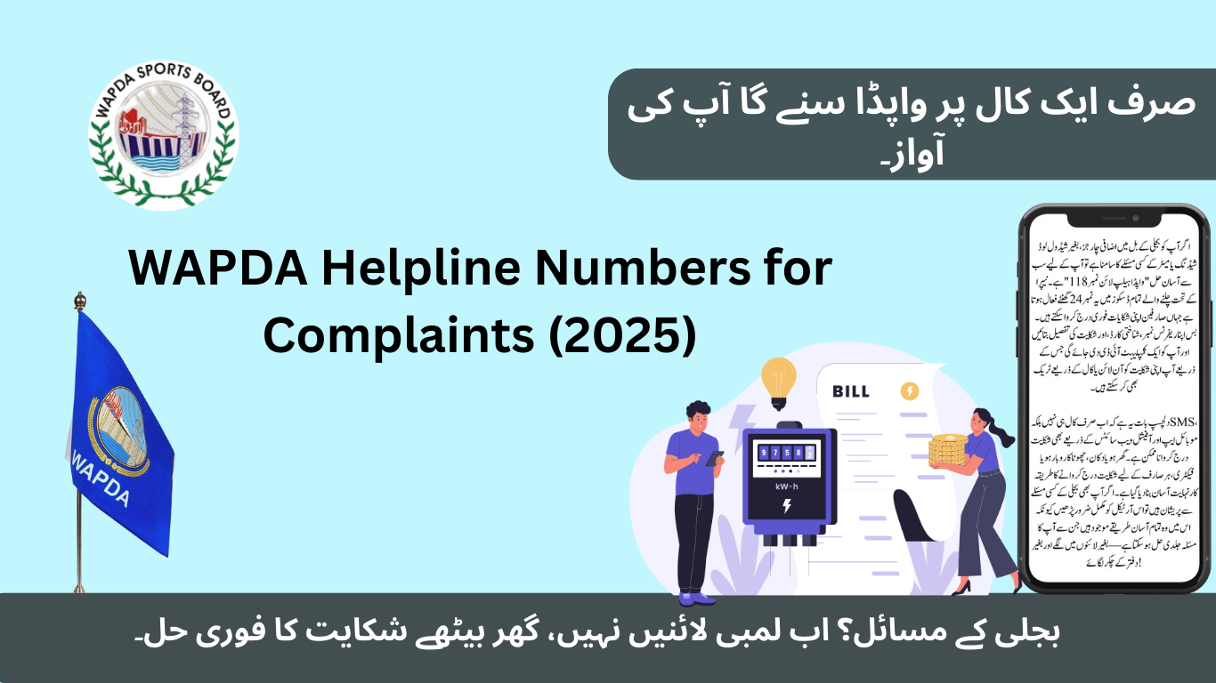 WAPDA Helpline Numbers for Complaints (2025)