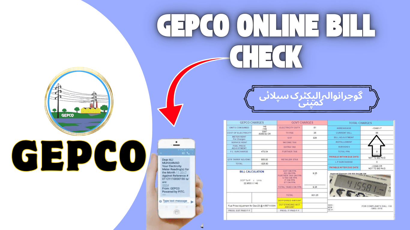 Check GEPCO Bill Online and Duplicate Bill In Pakistan 2025