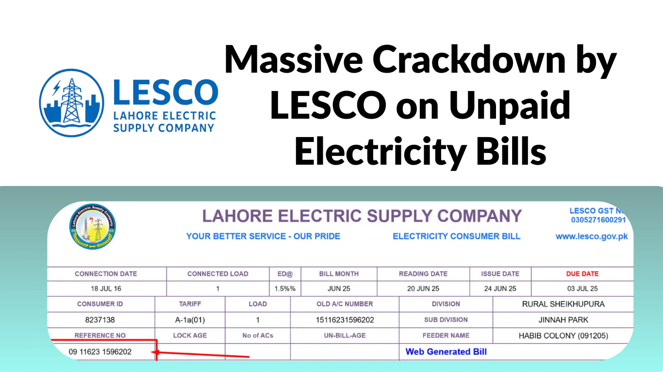 Massive Crackdown by LESCO on Unpaid Electricity Bills