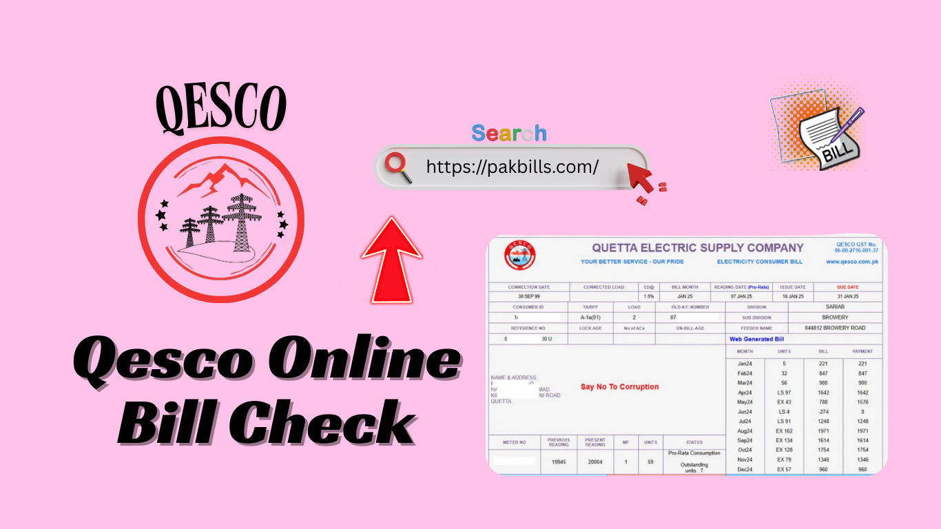 Check QESCO Bill Online|| Download & Duplicate QESCO Bill